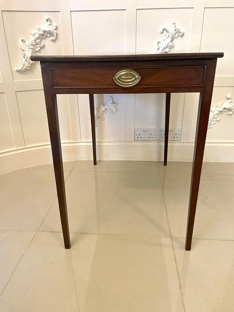 Unusual Antique George III Quality Mahogany Freestanding Side Table - Image 7